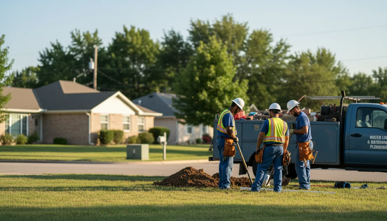 Residential water line and bathroom plumbing service in Munford, TN